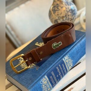 Vintage Y2K Lacoste Izod LeatherBelt- Men’s Sz-38 Measures-42”L | Timeless EUC